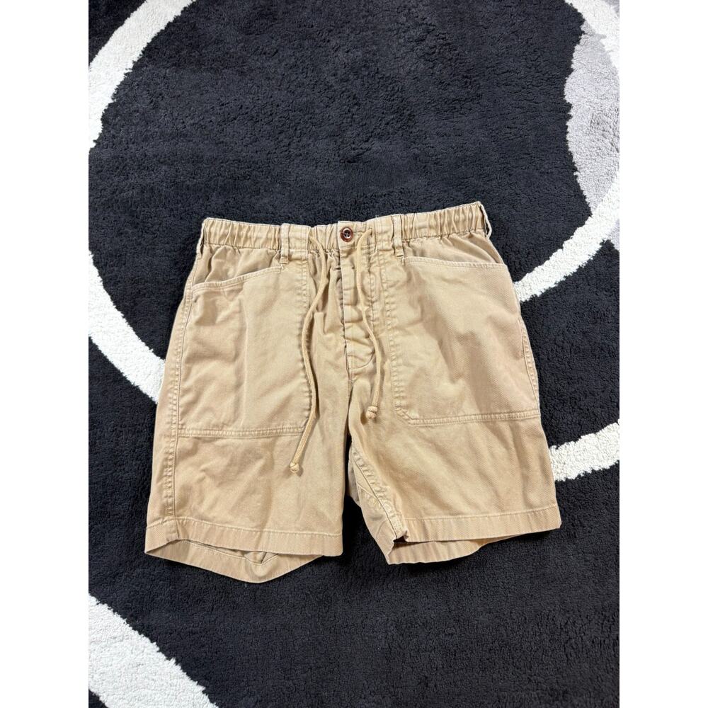 Alex Mill Shorts Mens Medium Brown Casual Cotton Chino Beach Drawstring Pockets